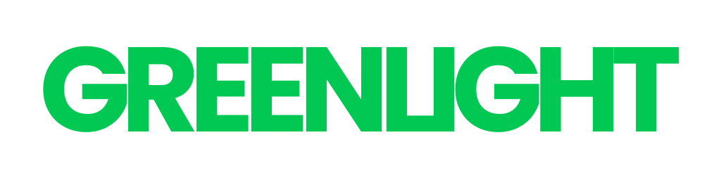 Green text logo on transparent background